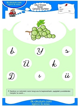 Çocuklar İçin ü Sesi Çalışma Sayfaları 